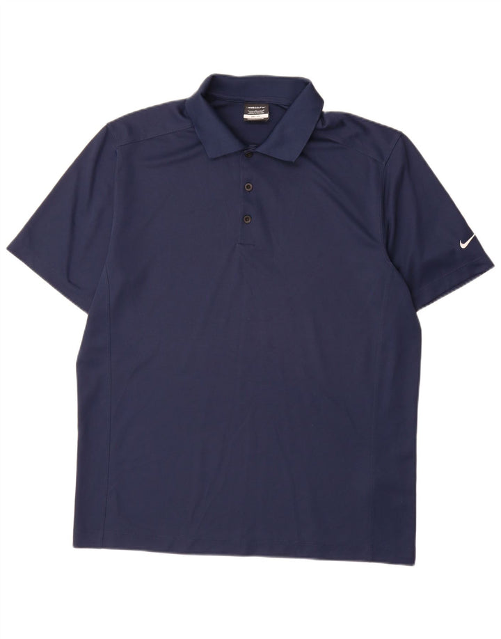 Tricou polo Nike pentru bărbați Dri Fit, mare, poliester bleumarin