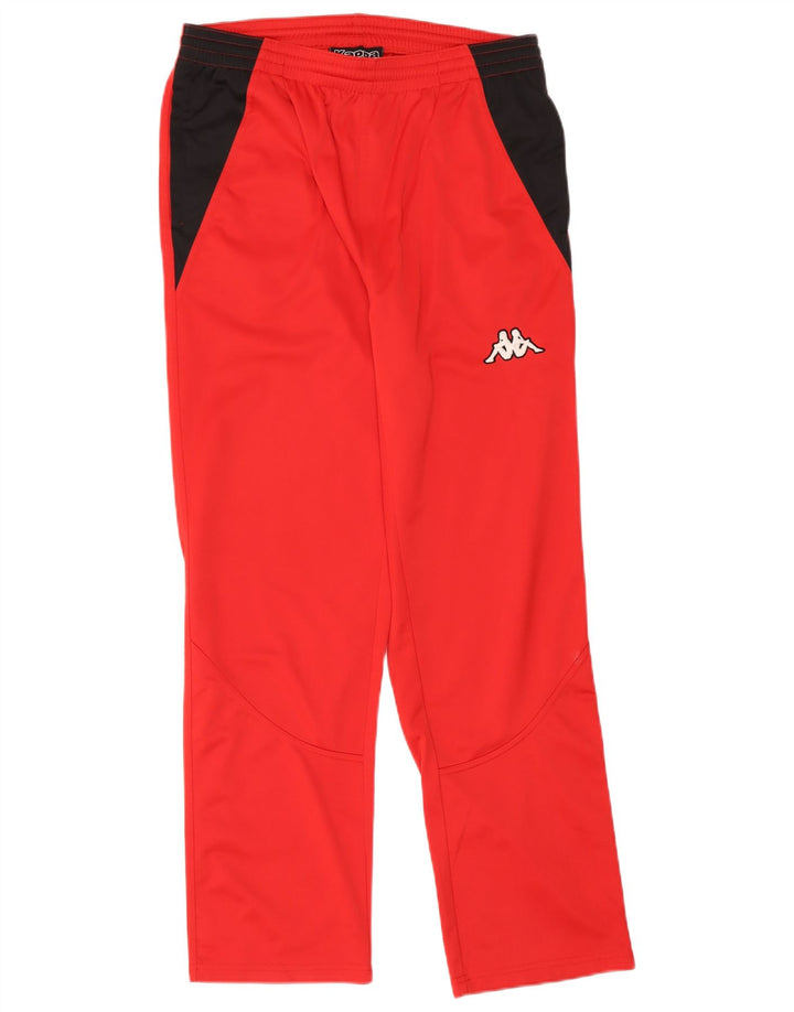 Pantaloni de trening pentru bărbați Kappa, roșu, poliester color bloc
