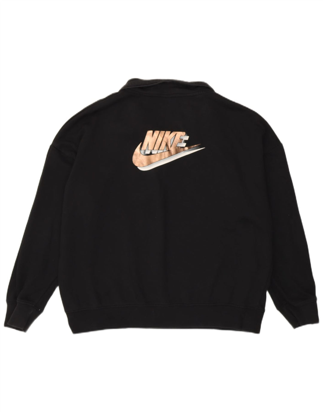 Pulover cu grafic supradimensionat NIKE pentru femei UK 14 Medium Negru