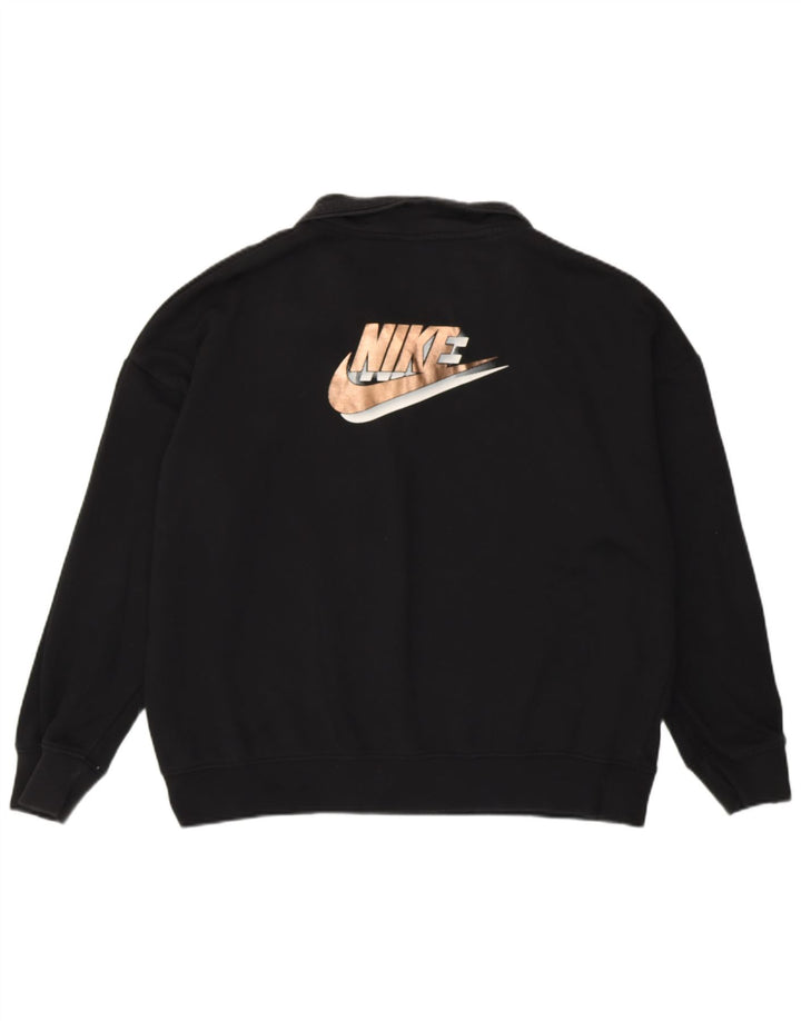 Pulover cu grafic supradimensionat NIKE pentru femei UK 14 Medium Negru