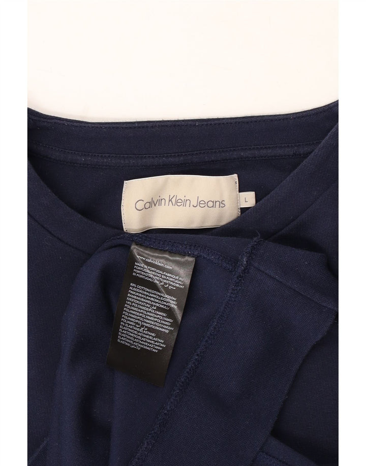 CALVIN KLEIN JEANS Hanorac pentru bărbați Pulover mare din bumbac bleumarin