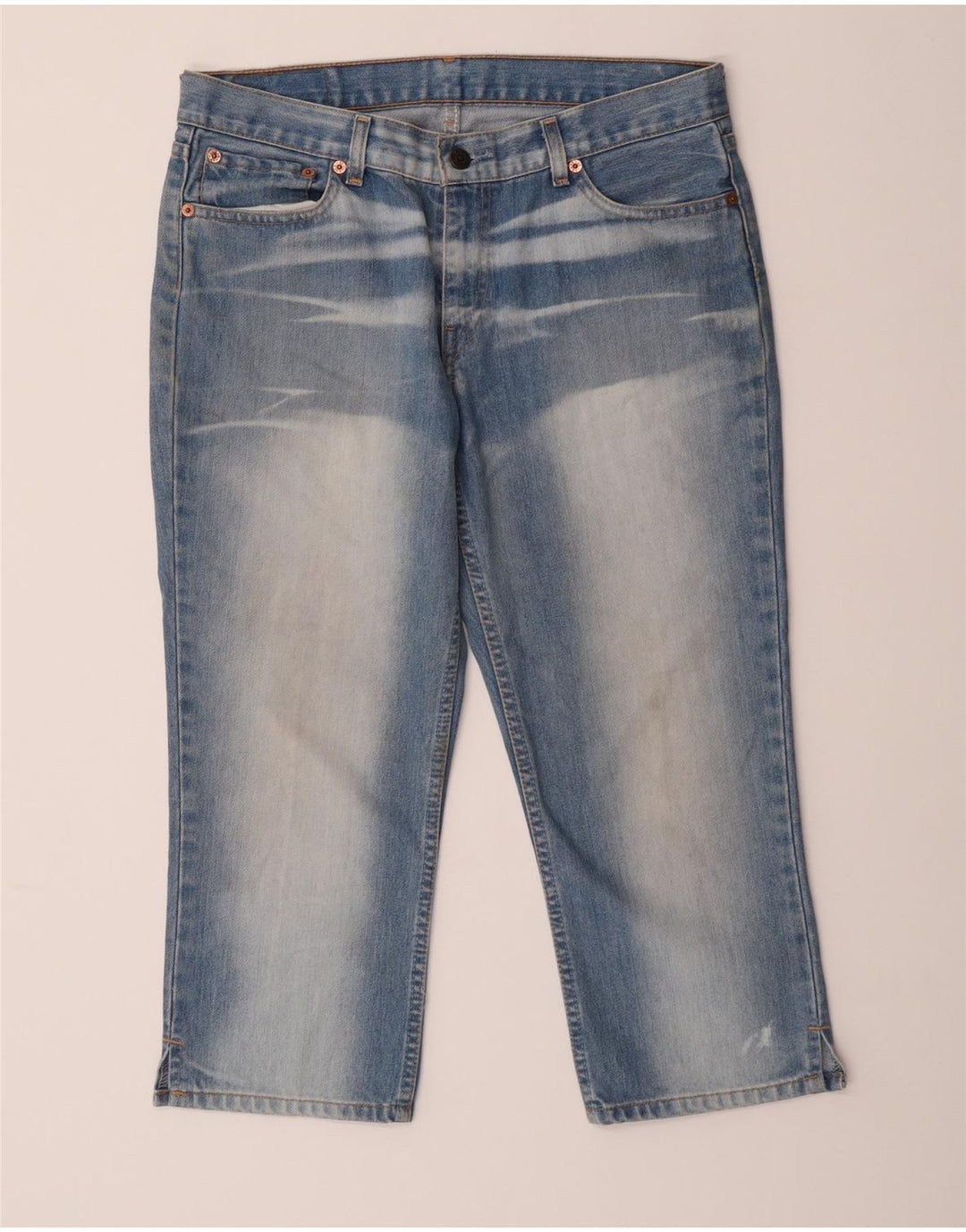 Blugi Capri pentru femei Levi's W32 L22 Blue Cotton Classic