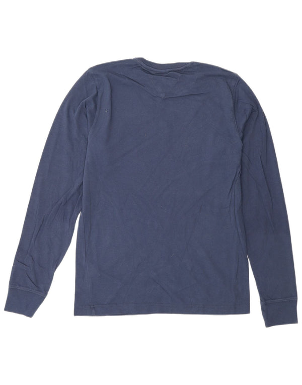 Top grafic pentru bărbați Tommy Hilfiger, cu mânecă lungă XS, bumbac bleumarin