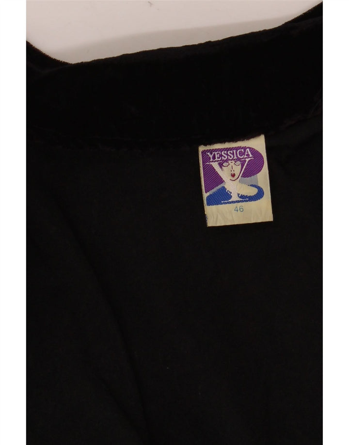 Jachetă pentru femei YESSICA, supradimensionată, cu 6 nasturi, EU 46 XL, neagră, florală