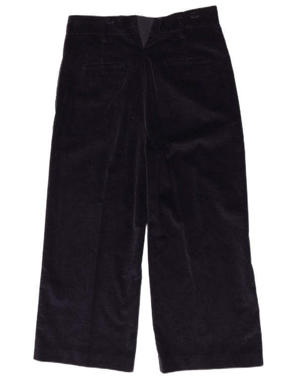 Max & Co. Pantaloni crop pentru femei din velur cu picioare largi UK 14 Large W34 L24 Black