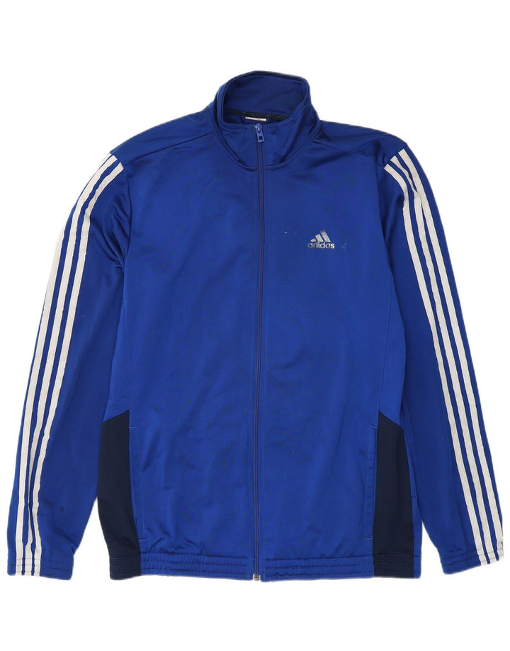 Jachetă de trening Adidas pentru bărbați Marea Britanie 40/42, albastru mediu, poliester color bloc
