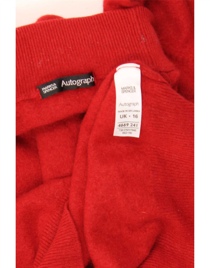 Pulover cu gât țestoasă pentru femei Marks & Spencer UK 16 Large Red