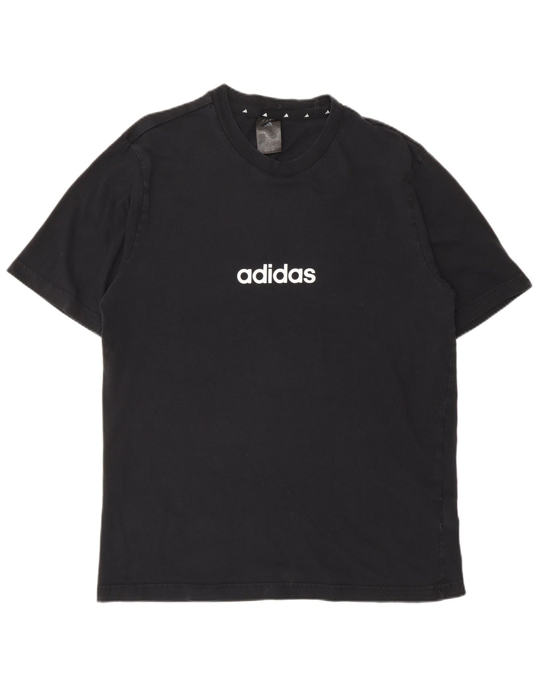 Tricou grafic ADIDAS pentru bărbați Top mediu din bumbac negru