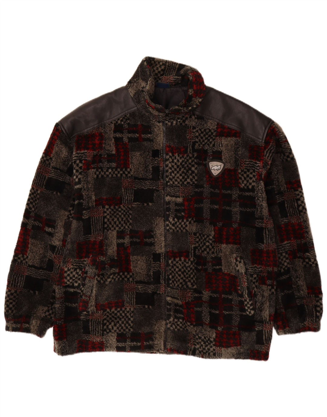 Jachetă din fleece pentru bărbați VINTAGE UK 44 2XL gri mozaic