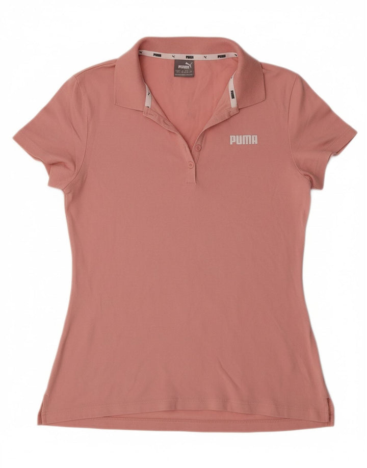PUMA Womens Polo Shirt UK 14 Medium  Pink