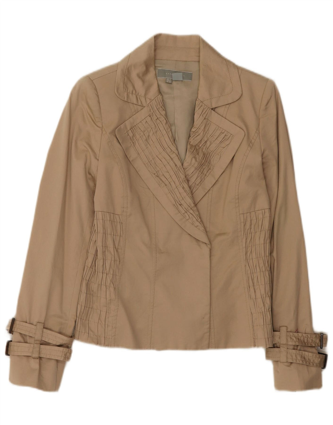 Jachetă Blazer pentru Damă Zara UK 8 Mic Bej Bumbac