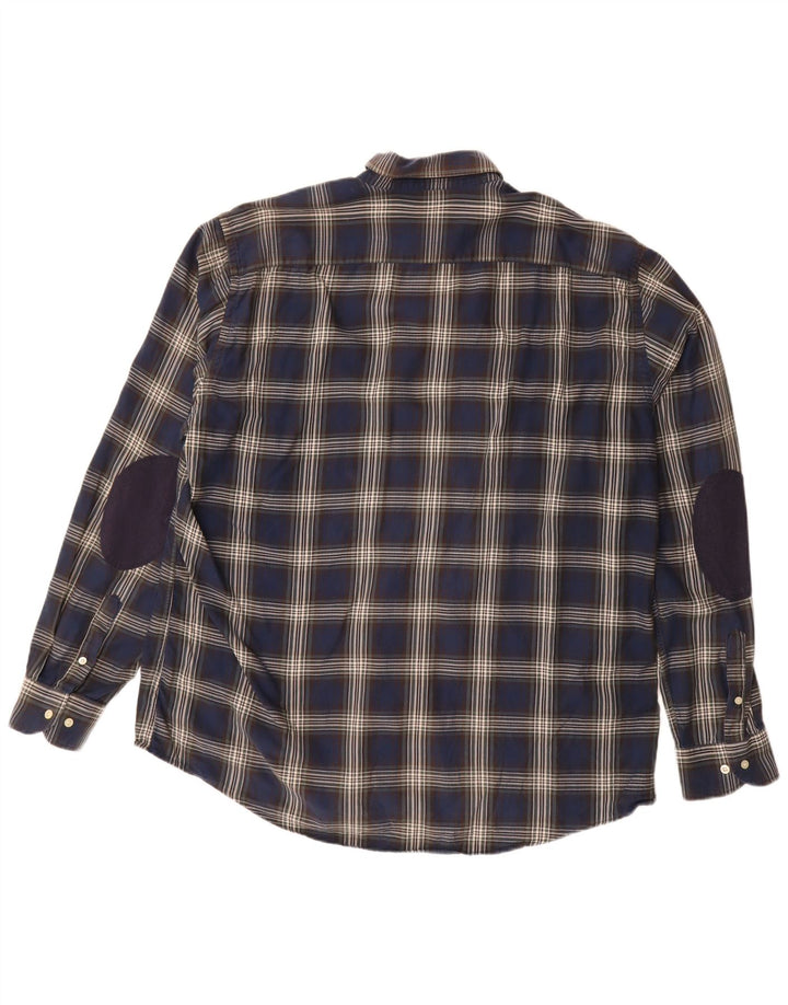Cămașă pentru bărbați Lacoste Mărimea 46 2XL Bumbac cu carouri bleumarin