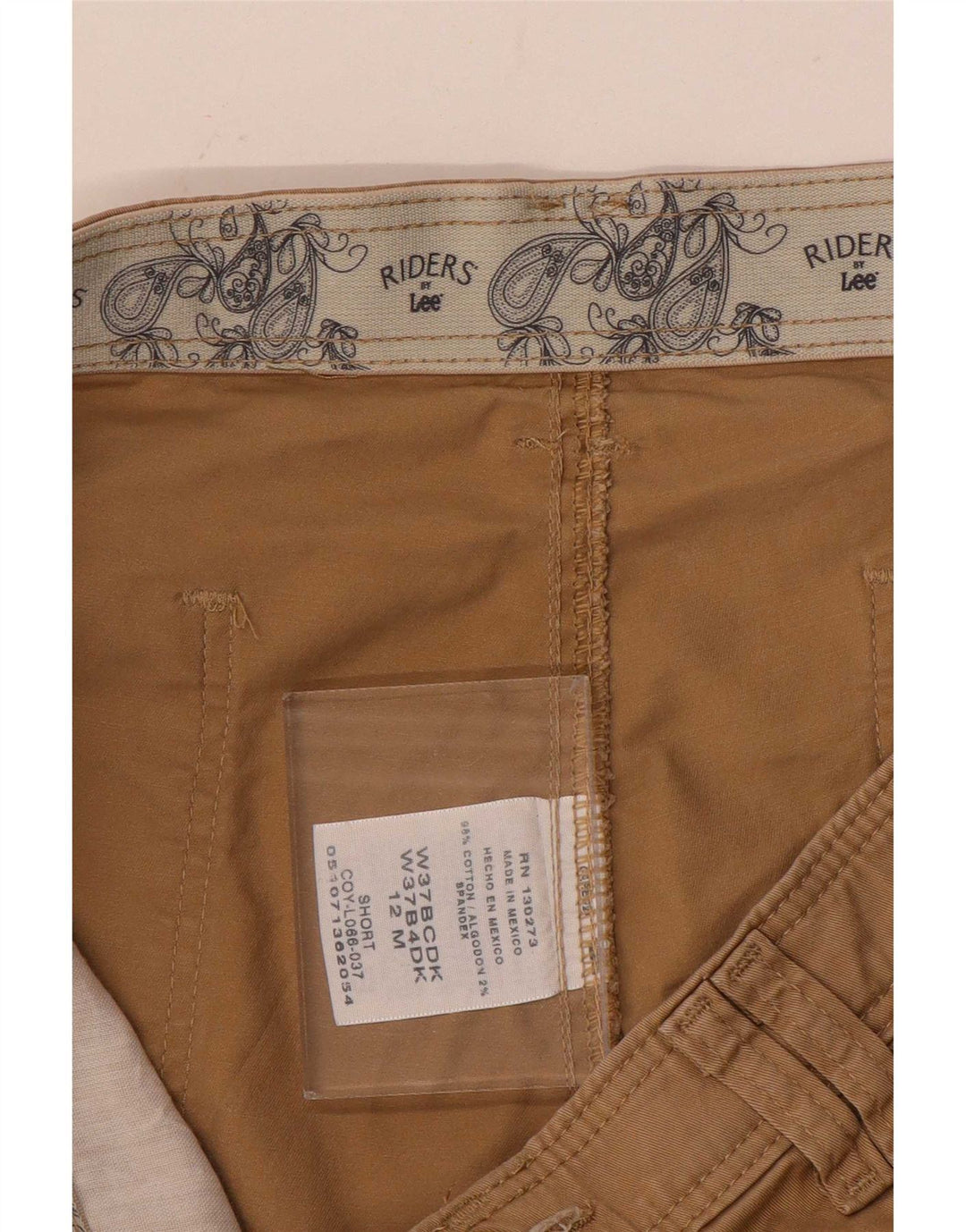 Pantaloni scurți casual pentru femei Lee US 12 Large W34 Beige Bumbac