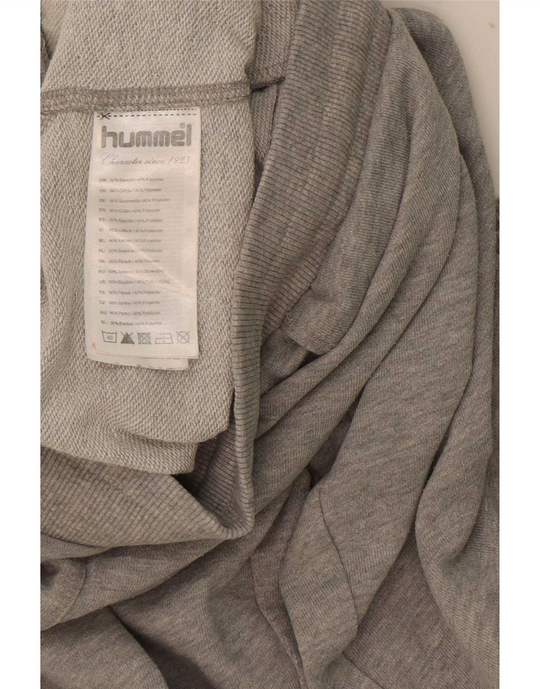 Pantaloni de trening grafic pentru bărbați Hummel Pantaloni de jogging din bumbac gri mediu