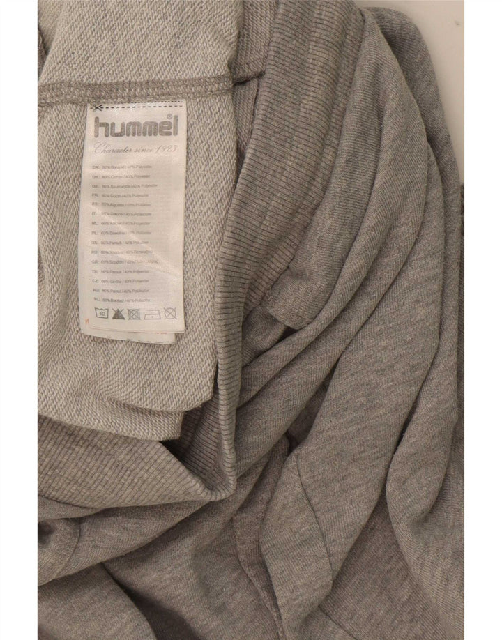 Pantaloni de trening grafic pentru bărbați Hummel Pantaloni de jogging din bumbac gri mediu