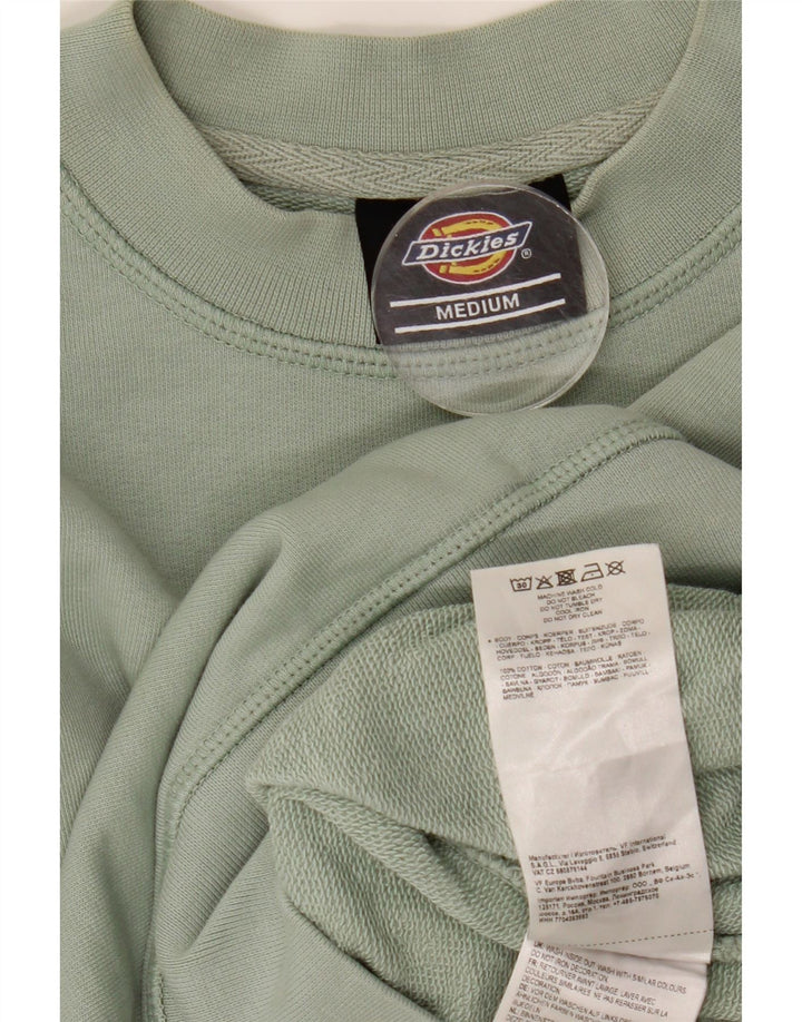 Pulover pentru femei DICKIES, crop supradimensionat, cu grafică, UK 14, verde mediu