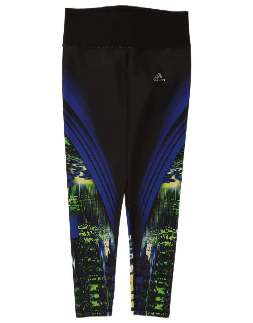 Leggings Adidas pentru femei Climalite Abstract Pattern UK 8/10 Small Black