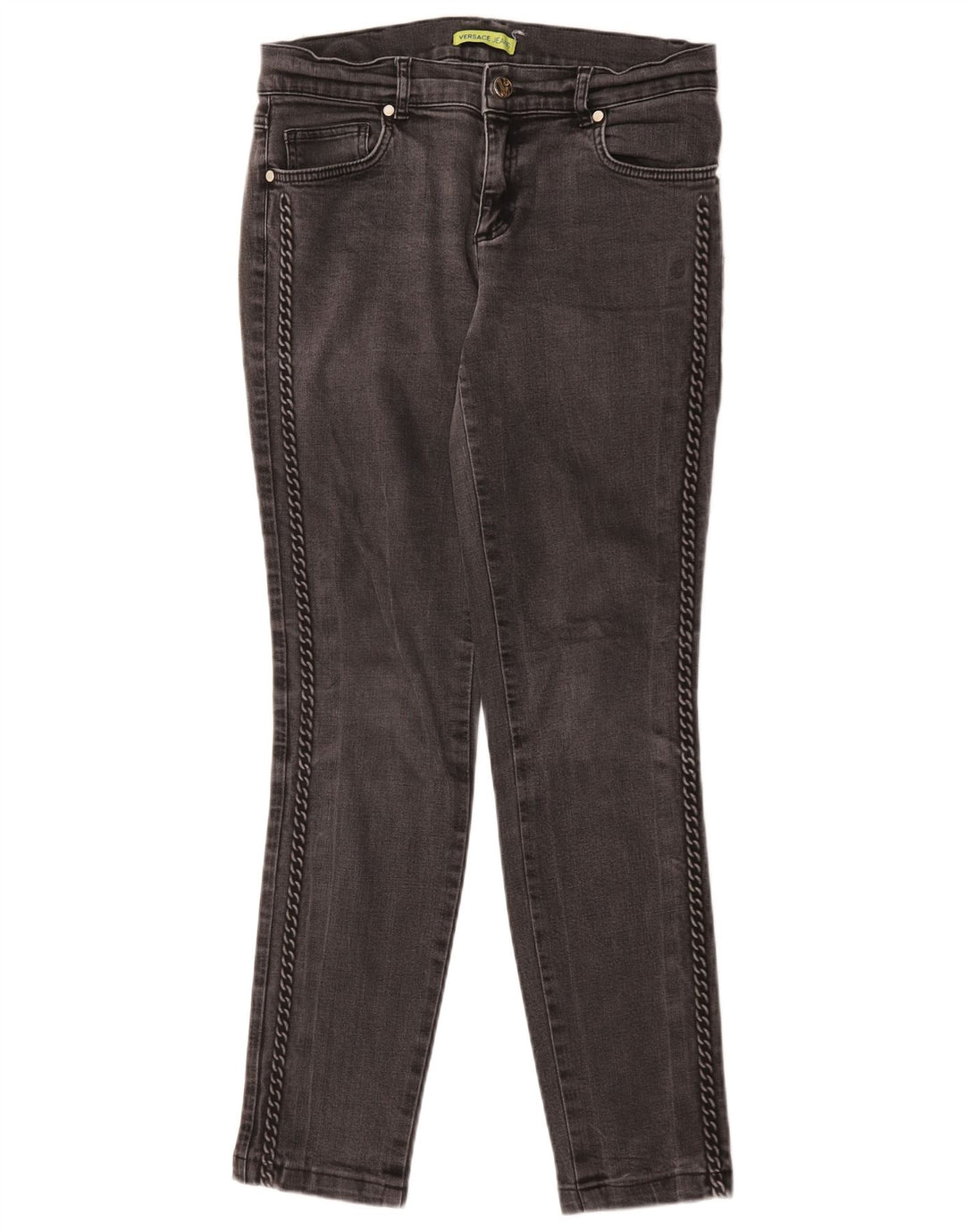 Blugi slim pentru femei Versace IT 42 Medium W30 L29 Bumbac gri