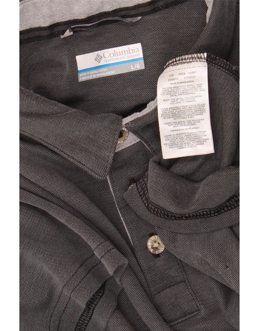 Tricou polo Columbia pentru bărbați, mare, gri modal