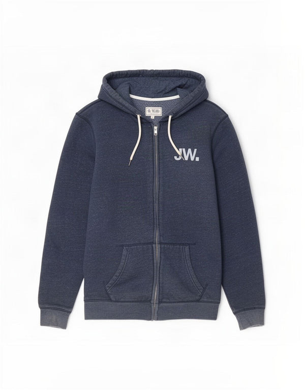 Pulover Jack Wills pentru bărbați, cu fermoar și grafic, bumbac, albastru, mediu