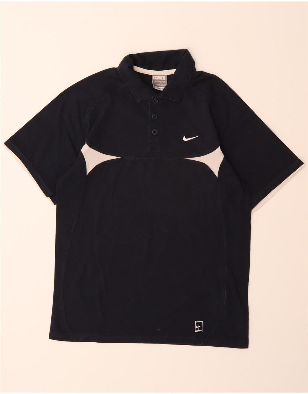 Tricou polo NIKE pentru băieți 12-13 ani, mare, bleumarin, bumbac color bloc