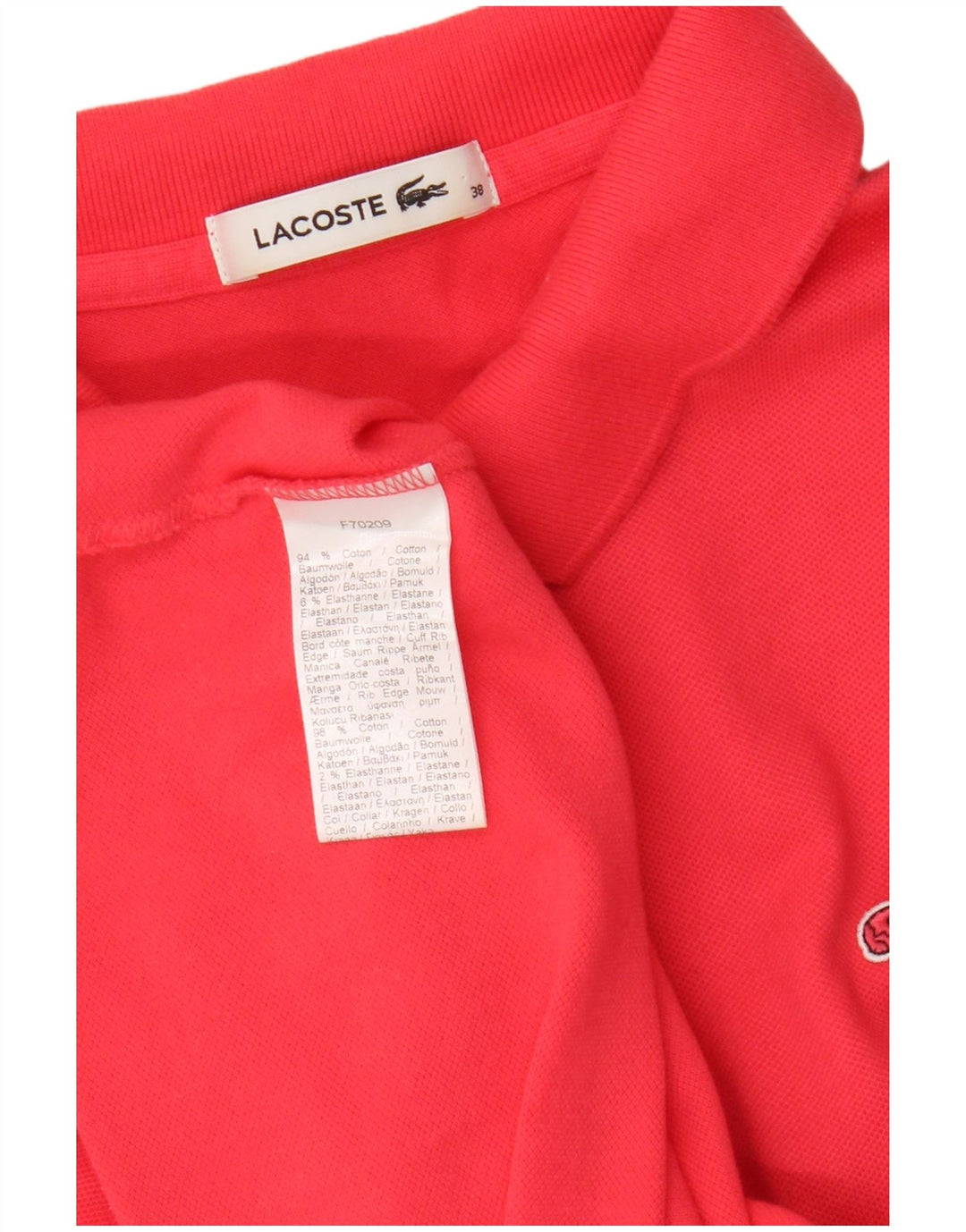 Tricou polo Lacoste Femei Mărimea 38 Bumbac Roșu Mediu