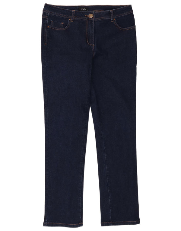 Blugi subțiri pentru femei M&Co UK 12 Medium L32 L31 Bumbac bleumarin
