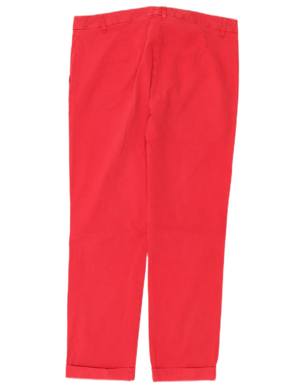 Pantaloni tăiați drept EMME pentru femei Marella UK 12 Medium W32 L26 Red