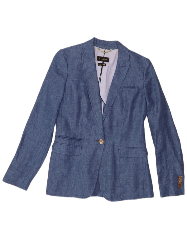 Jachetă Blazer Femei Massimo Dutti 1 Buton EU 36 XS Albastru