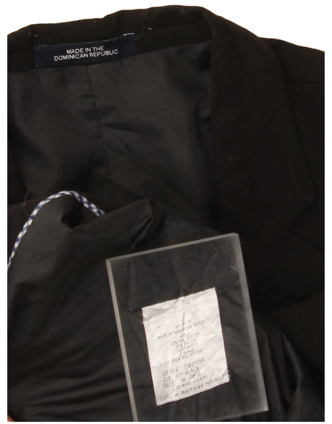 Jachetă pentru băieți VINTAGE cu 2 nasturi, 15-16 ani, poliester negru