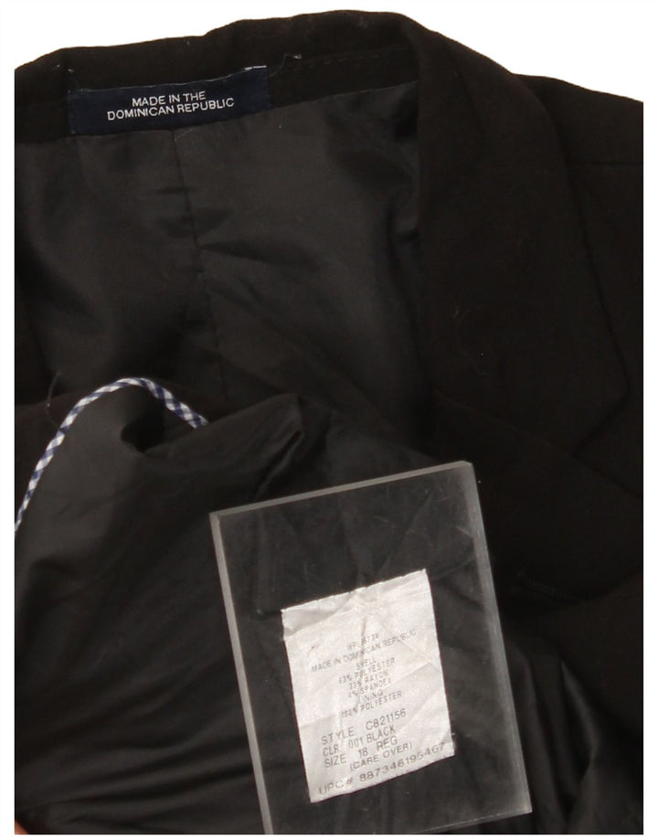 Jachetă pentru băieți VINTAGE cu 2 nasturi, 15-16 ani, poliester negru