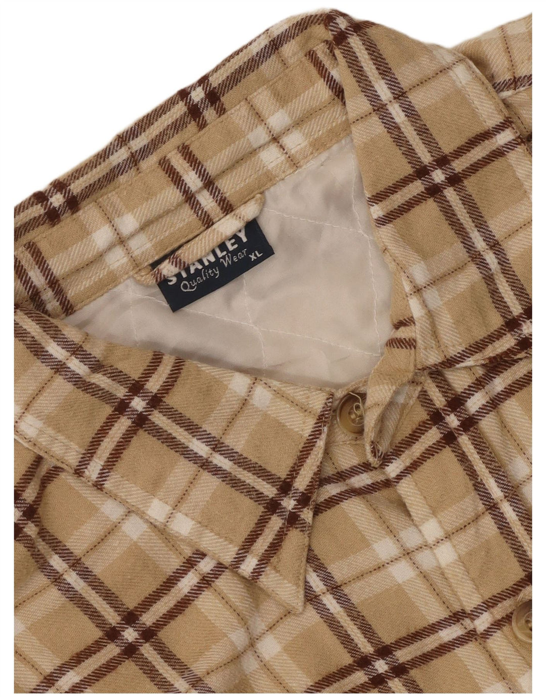 Cămașă Stanley Lumberjack Flannel XL, bej, carouri