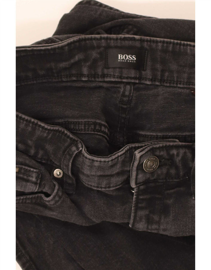 Blugi slim pentru bărbați Hugo Boss W30 L31 bumbac negru