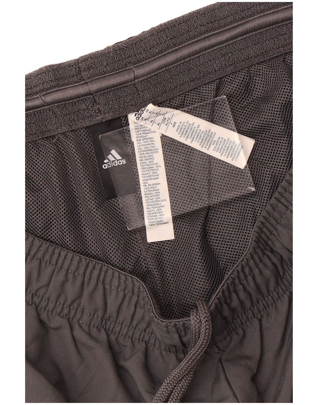 Pantaloni scurți sport grafic Adidas pentru bărbați XL, gri, poliester color bloc