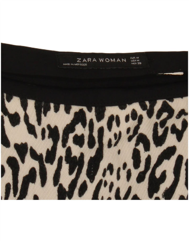 Fustă Mini pentru Damă Zara Medium W28 Alb Imprimat Animal