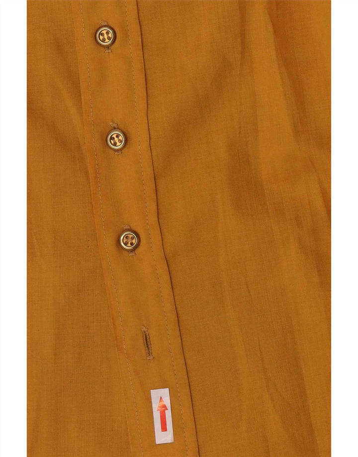 Vintage Womens Shirt UK 10 Small Yellow Poliester