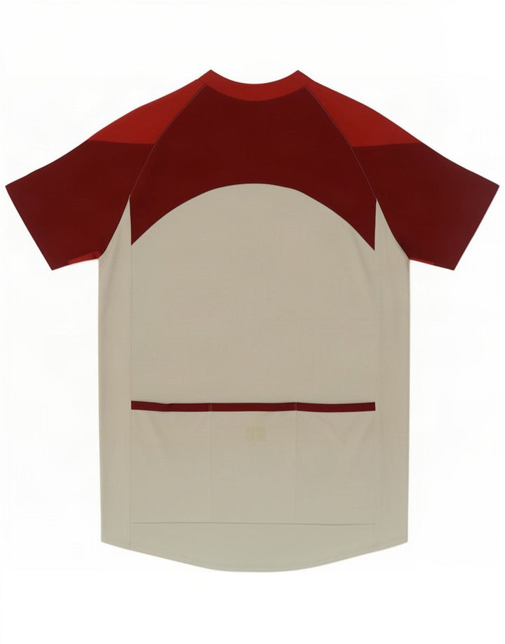 Tricou Nike pentru bărbați, cu fermoar și gât, Top mare, gri, poliester color bloc