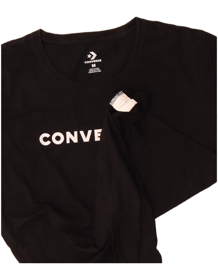 Tricou grafic CONVERSE pentru femei Top UK 14 Medium Black Bumbac