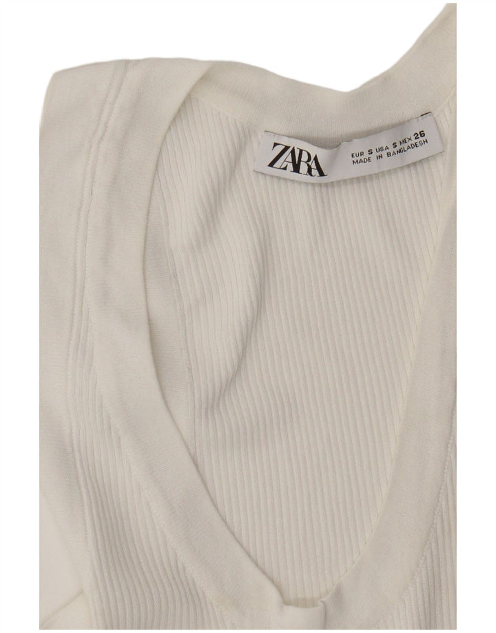 Vest Vest Top Femei Zara Mic Alb