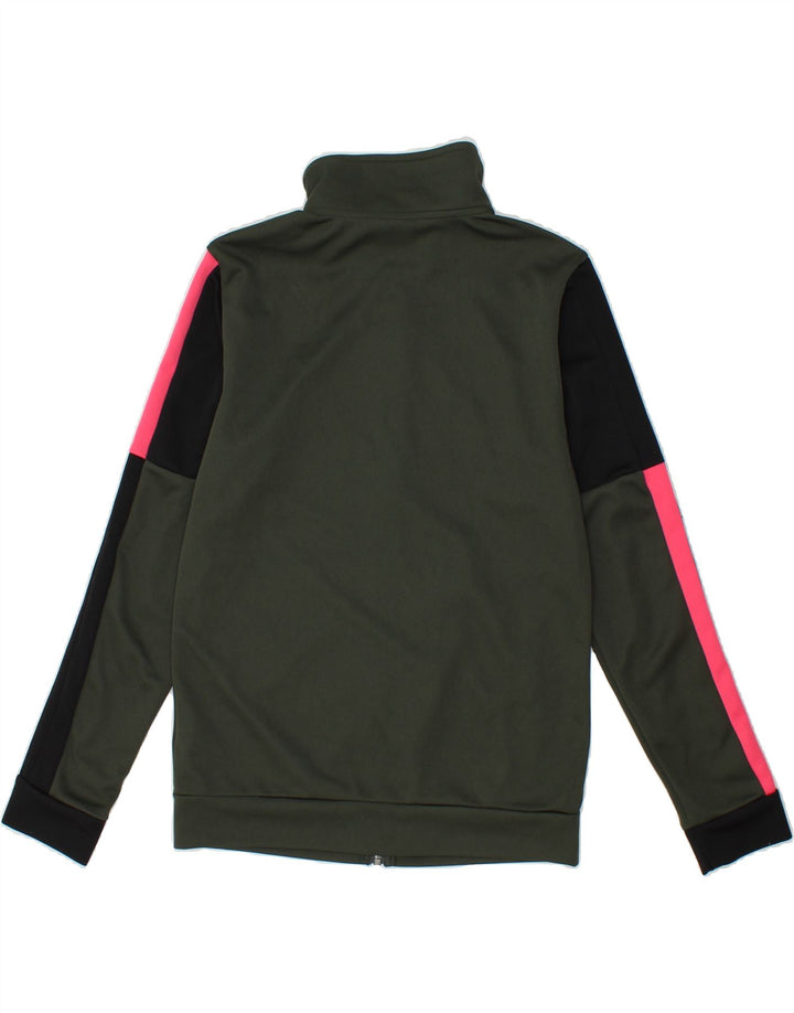 ADIDAS Womens Tracksuit Top Jacket UK 8/10 Small Green Colourblock Vintage Adidas and Second-Hand Adidas from Messina Hembry 