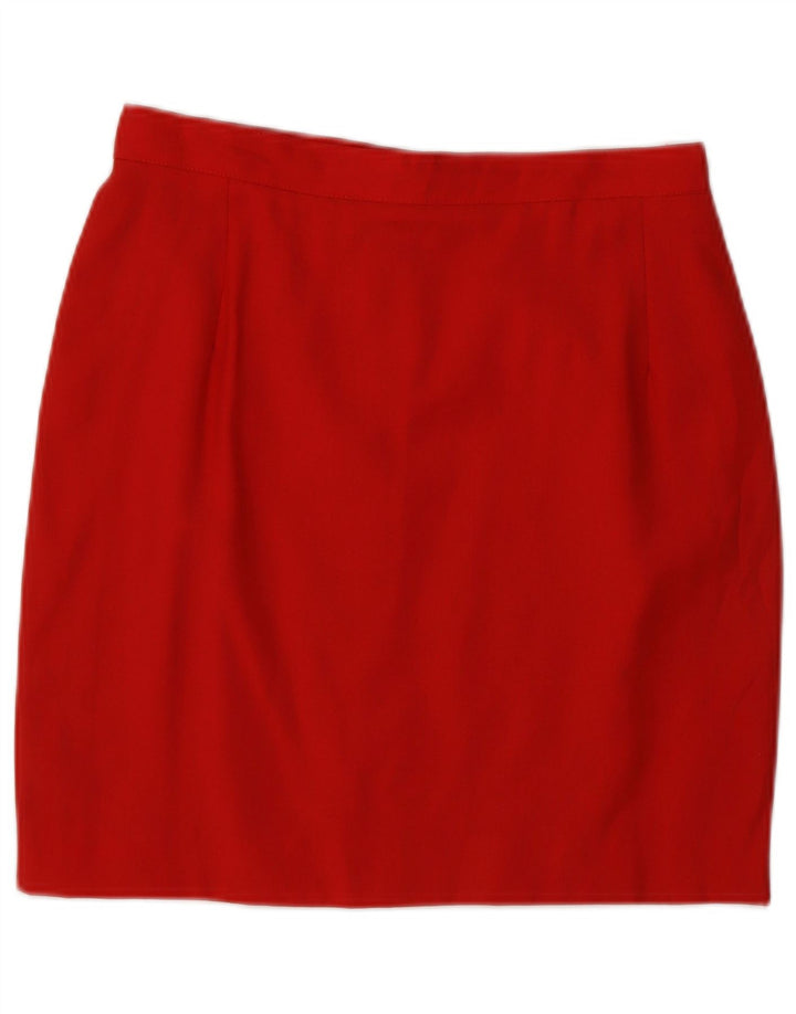 Set fuste 2 piese pentru femei VINTAGE 2 nasturi IT 44 Medium W26 Lână roșie