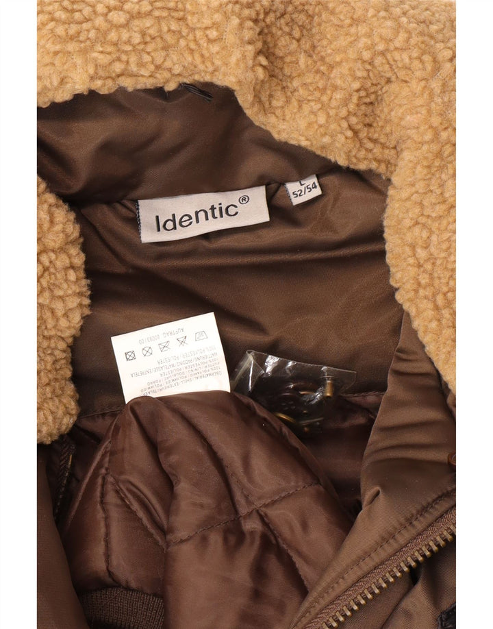 Jachetă bomber căptușită pentru bărbați Identic IT 52/54 Poliamidă maro mare
