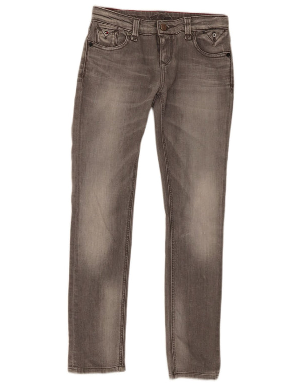 Blugi slim pentru fete Tommy Hilfiger 11-12 ani W26 L28 bumbac gri