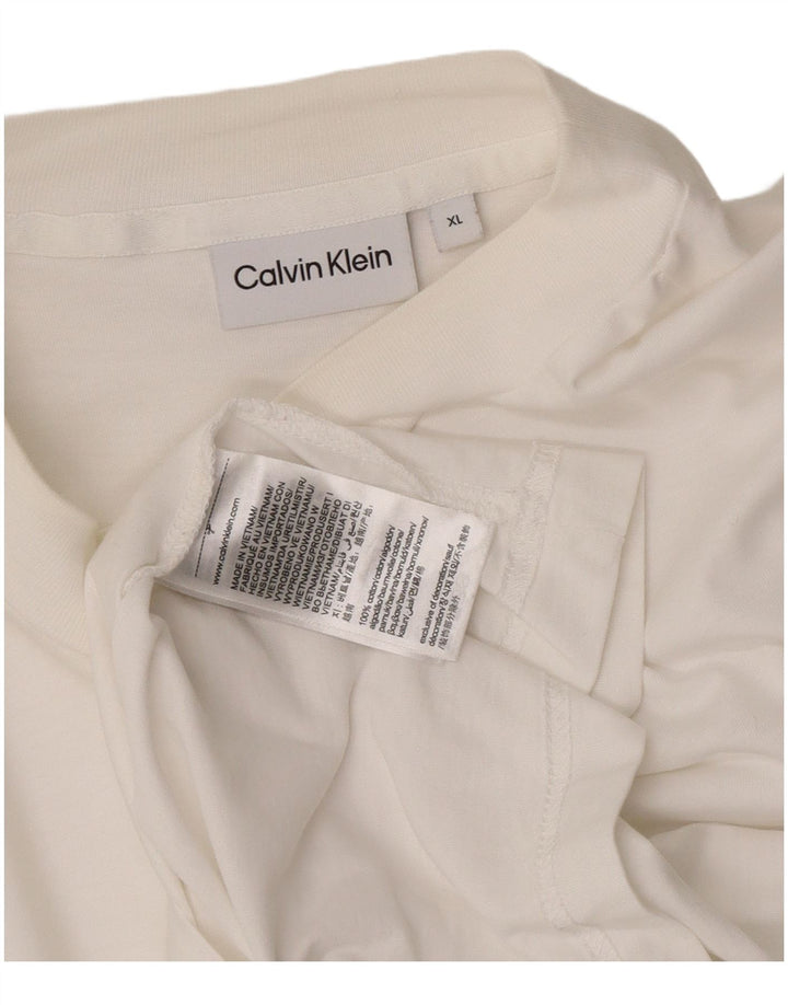 Calvin Klein Top pentru bărbați cu mânecă lungă XL din bumbac alb