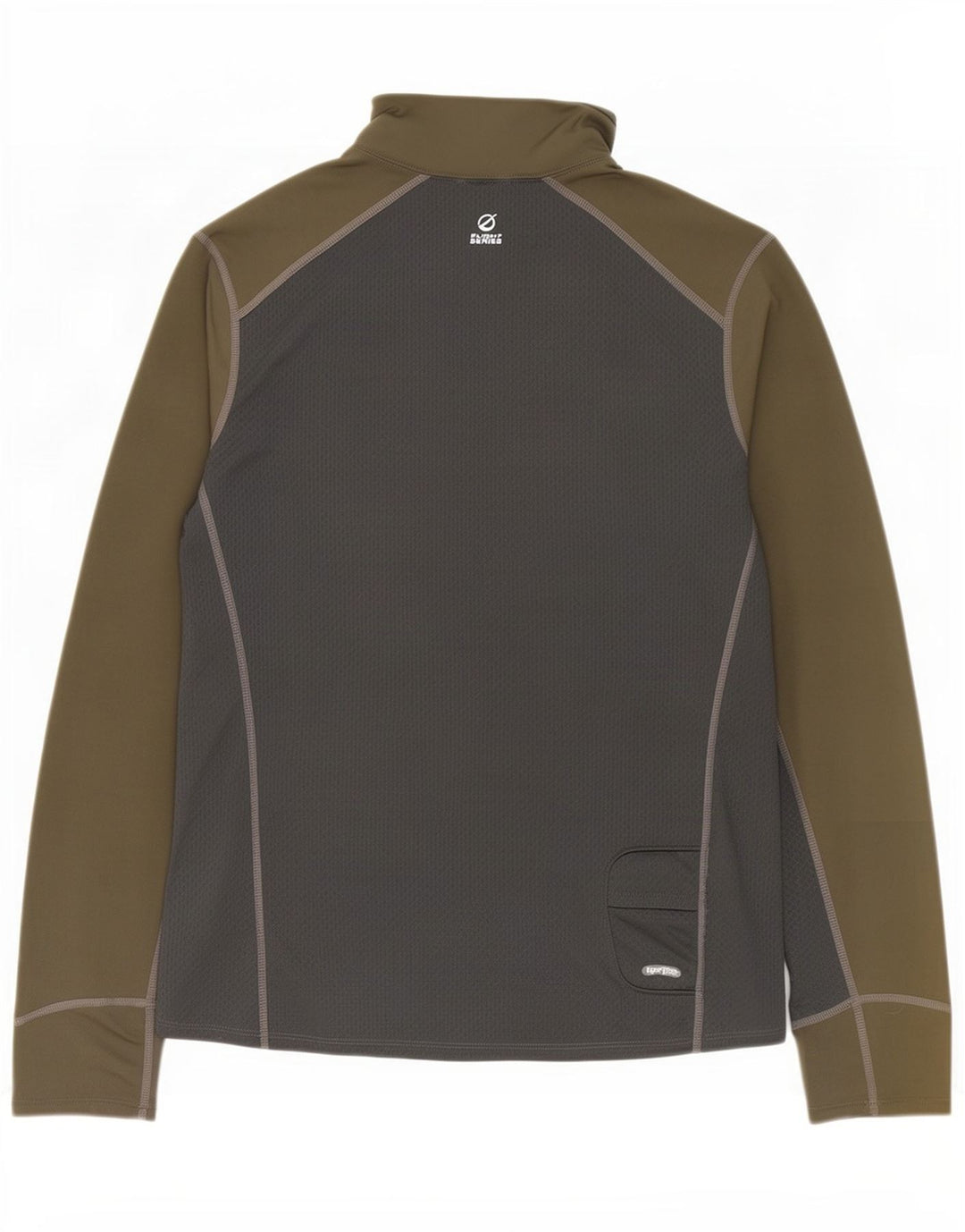 Top de trening The North Face pentru bărbați, cu fermoar și gât, color block, kaki