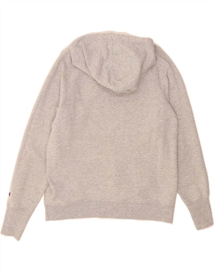 CHAMPION Womens Graphic Hoodie Jumper UK 14 Medium Grey Polyester Vintage Champion and Second-Hand Champion from Messina Hembry 