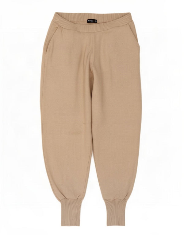 Pantaloni de trening Zara pentru femei Crop Pantaloni de jogging UK 14 Large Beige