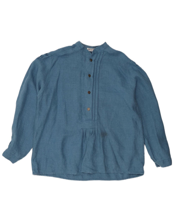 Bluză supradimensionată pentru femei vintage cu mâneci lungi EU 42 in mare albastru