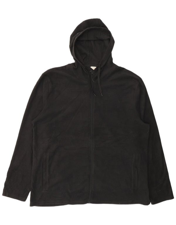 Jachetă din lână cu glugă pentru bărbați Mountain Warehouse UK 46 3XL Poliester negru