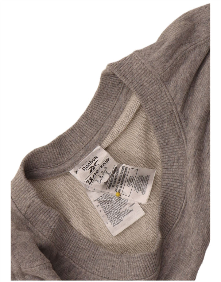 Pulover Reebok pentru femei, cu grafică, Marea Britanie 22/24 2XL, poliester cu pături gri